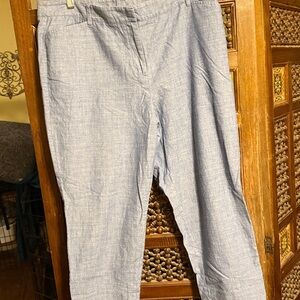 Talbots Blue Perfect Crop Pants